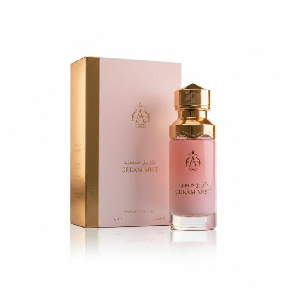 Cream Mist by Oud Al Afzal (Caramelised vanilla indulgence of Escapade Gourmande by Maison Mataha, blended with the creamy lactonic comfort of Commodity Milk)