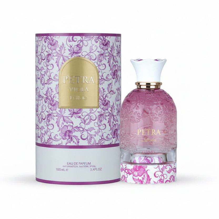 Petra Viola by Lattafa (A delicate fruity-floral elegance of Mojave Ghost Absolu by Byredo, while maintaining its own unique identity with a sweeter, more playful twist.)